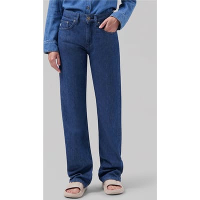 Mud Jeans Loose Jamie Flow - Stone Indigo Stone Indigo Maat: W27L34 | Straight Jeans Outlet | Dames | Blauw