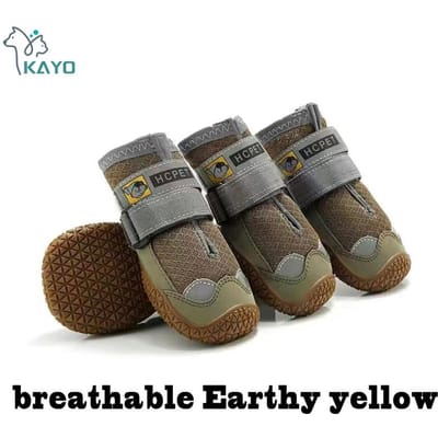 4 Stuks/Set Hondenschoenen voor Grote Honden Ademend Professioneel Outdoor Hondenschoenen Antislip Duurzame Huisdierschoenen voor Wandelen Rubberen Zool 3
