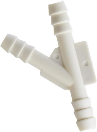 Y-connector - Vacuümbuis connector - Vacuümsysteem reparatie - 3 takken - 1/4 inch - Wit