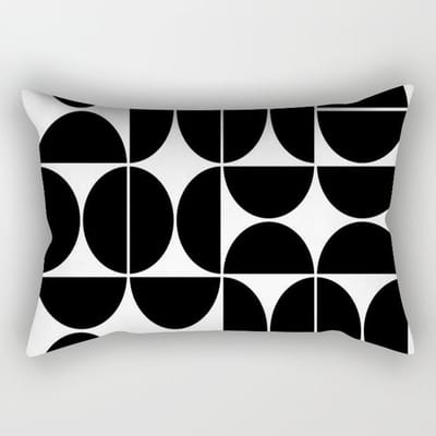 Moderne Eenvoudige Zwart-Witte Geometrische Lange Streep Kussensloop Bank Kussenhoes 30X50 without pillow core