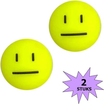 Fako Bijoux® - Tennisdemper - Emoji - Neutraal - 2 Stuks