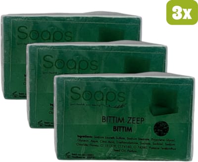 3x Bıttım Zeep met Pistacia Terebinthus Olie en Honing – Verzorgende en Reinigende Badzeep voor een Zachte, Gehydrateerde en Frisse Huid