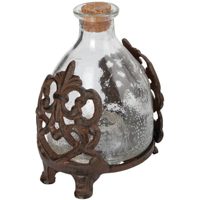 Esschert Design Wespenvanger / wespenval - transparant glas - in gietijzeren frame - 15 cm