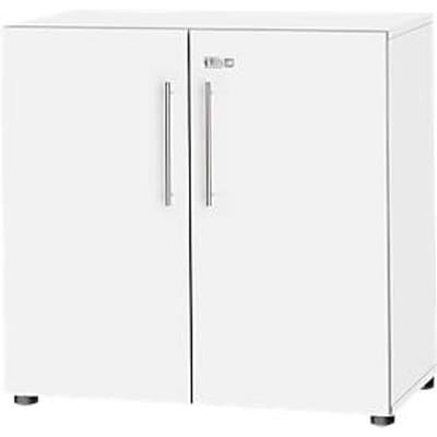 Schäfer Shop  Select Kast Start Off, 2 ordnerhoogten, afsluitbaar, B 800 x D 420 x H 744 mm, hout, wit/wit