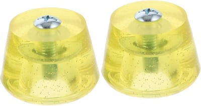 Rolschaats Remblokken - Teenstops Rolschaatsen - Veilig Remmen - Dubbele Rij Ontwerp - 4.7x3.6x3.4CM - Geel