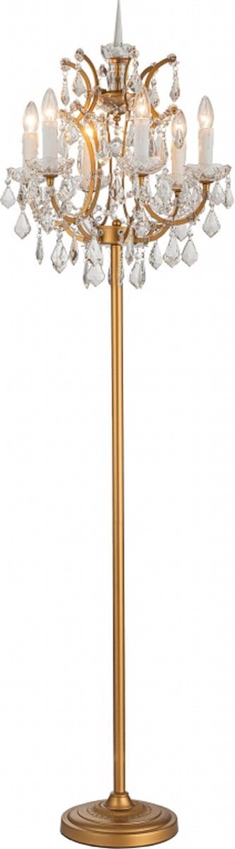 Baroque - Lampenvoet - Vloerlamp Memphis 175 cm - Goud - Iron & Glass - 175x45x45 - Iron+glass