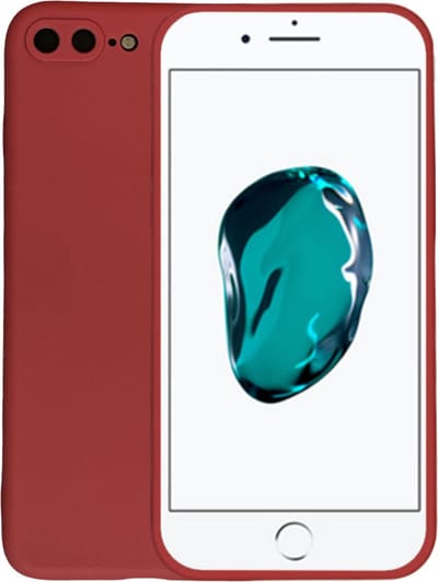 Smartphonica Telefoonhoesje Geschikt voor iPhone 7/8 Plus siliconen hoesje - Backcover Siliconen Case - Rood geschikt voor Apple iPhone 7 Plus;Apple iPhone 8 Plus