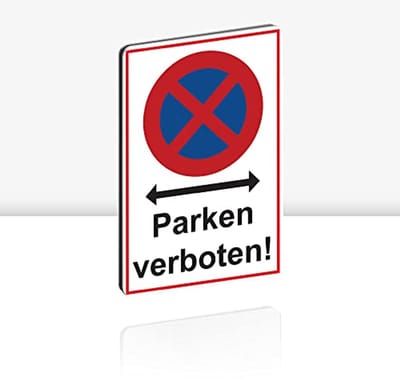 Verbodsbord Parkeren Verboden 20 x 30 cm - Aluminium Composiet