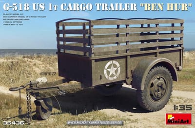 Schaalmodel Oorlogstrailer G-518 US 1t - Verzamelmodel 1:35