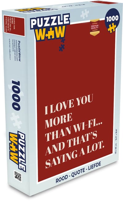 Puzzel Rood - Quote - Liefde - Legpuzzel - Puzzel 1000 stukjes volwassenen
