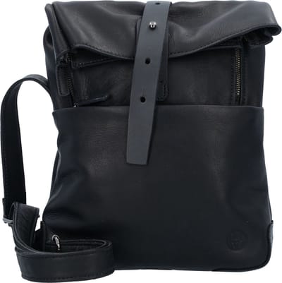 HAROLD'S Leren Schoudertas Mount Crossbag Black Zwart