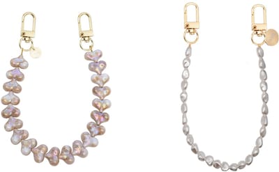 xoxo Wildhearts Telefoonkoorden Funky Hearts Charm Cord Champagne Pearl + Pearlfection Kort – geschikt voor iPhone / Samsung