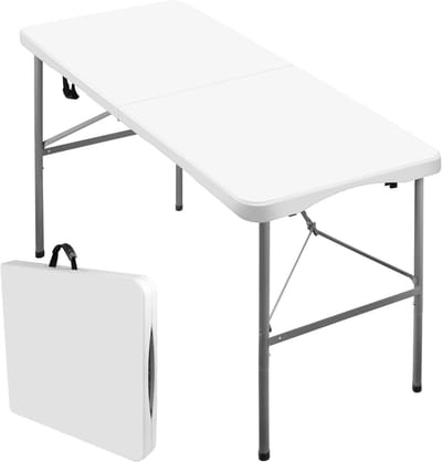 Opklapbare Tafel - Draagbare Tafel - Buitenfeesten - Robuust Ontwerp - 180 cm - Wit