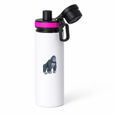 Hacebo® - Gorilla waterfles met draaidop roze - Aap - Dieren liefhebbers - Dieren - dierendag - water fles - 850ML