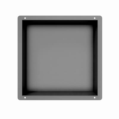 Gun metal RVS Inbouwnis met tegelflens 30x30x7cm - Inbouwnis badkamer en Douche