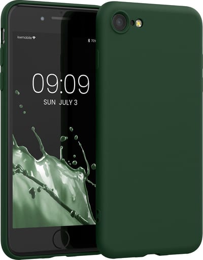 kwmobile telefoonhoesje geschikt voor Apple iPhone SE (2022) / iPhone SE (2020) / iPhone 8 / iPhone 7 - Hoesje voor smartphone - Back cover in donkergroen