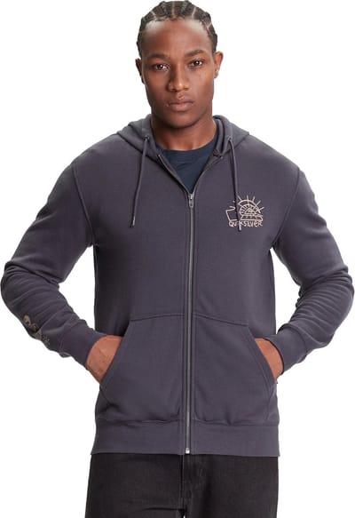 Quiksilver Zip Hoodie, Mannen, Marineblauw, Sweatshirt, maat: L