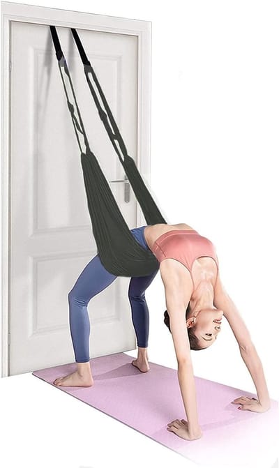 Verstelbare Yoga Stretching Strap voor Verbetering van Flexibiliteit, Ondersteuning bij Backbends en Revalidatie Oefeningen voor Thuis Gym, Pilates en Ballet