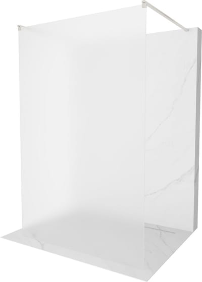 Mexen Kioto vrijstaande douchewand 100 x 200 , ijs 8 mm, geborsteld nikkel - 800-100-002-97-30