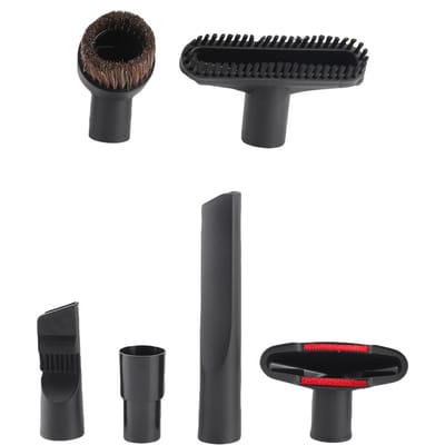 Kit de nettoyage d'aspirateur avec brosse de rechange pour sol, canapé, voiture, 6 pièces black