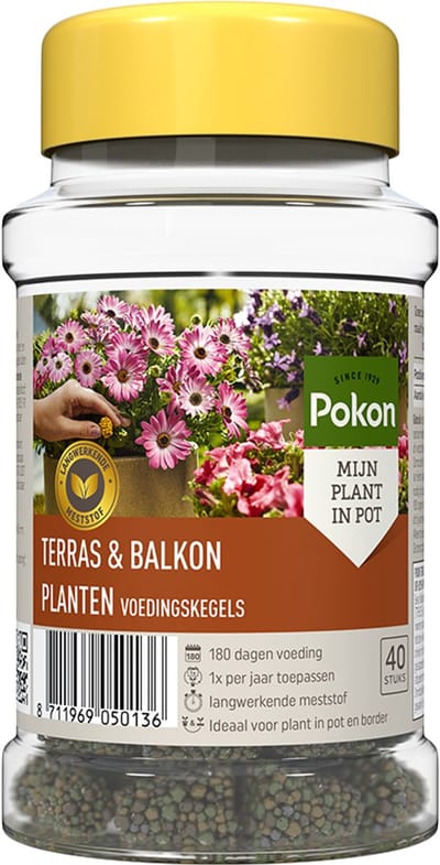 Pokon Voedingskegels voor Terras- & Balkonplanten - 40 stuks - 180 dagen voeding - Plantenvoeding
