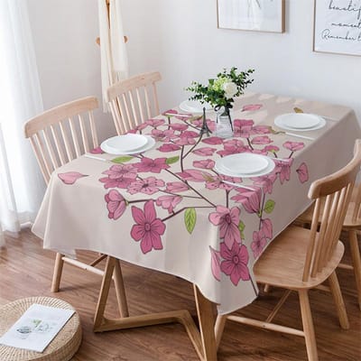 Kleine Verse Pruimenbloesem Print Home Rechthoekige Tafelkleden voor Tafel Party Decoratie Waterdicht Anti-vlek Nappe De Table 40-70cm