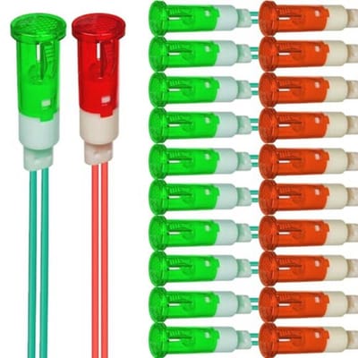 LED-indicatielampjes 10mm - Energiebesparend Rood en Groen 230VAC