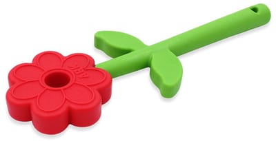 ARK Therapeutic kauwspeelgoed Flower Wand rood sensorisch speelgoed.