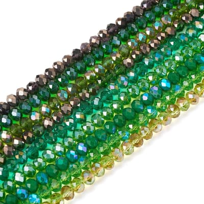 Facetteerde kralen 8 mm rondelle kristal ronde kralen groene losse kralen voor armbanden halskettingen het maken van sieraden