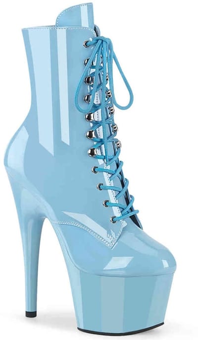Pleaser - ADORE1020 Plateau Laarzen, Paaldans schoenen - US 11 - 41 Shoes - Blauw