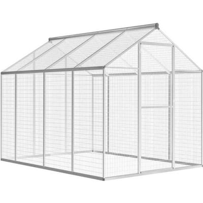 Volière d'extérieur - Maison Exclusive - Aluminium robuste - 178 x 242 x 192 cm - Treillis ventilé