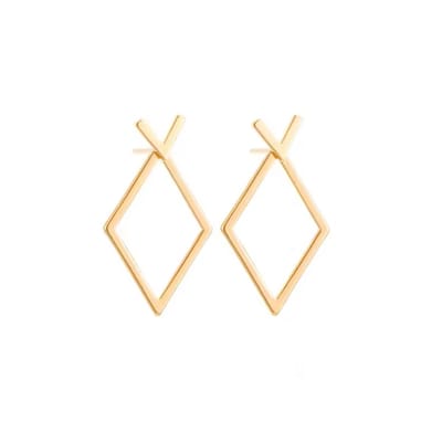 Diamond Oorbellen - Goudkleurig | 2 x 1,2 cm | Stainless Steel Oorknopjes | Fashion Favorite