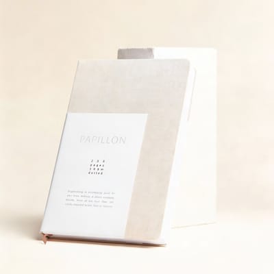 Dzukou Papillon - Notitieboek - A5 - Bullet Journal - Zalmroze - Linnen Kaft