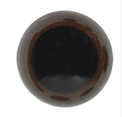 Veiligheidsogen 21mm 10 stuks (5 paar) bruin