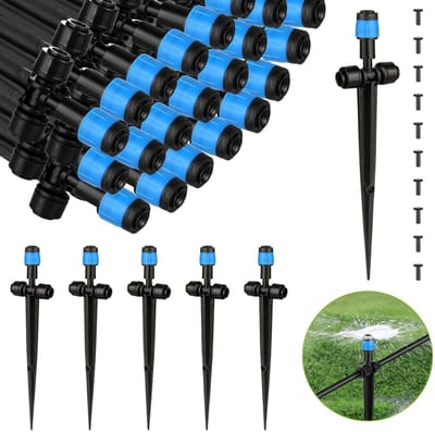 360 graden instelbare irrigatiesproeier set - 25 stuks voor tuin en planten