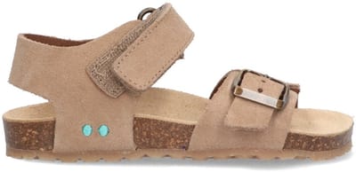 BunniesJR 226416-408 Jongens Platte Sandalen - Bruin - Imitatieleer - Klittenband