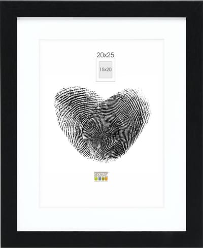 Deknudt Frames fotolijst - zwart met passe-partout - 15x20 / 20x25 cm