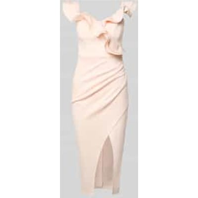 slim fit midi-jurk met loopsplit