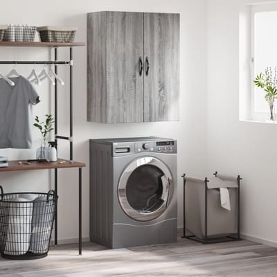 vidaXL - Wandkast - 69,5x34x90 - cm - bewerkt - hout - grijs - sonoma - eikenkleurig