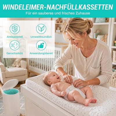Navulcassettes voor Luieremmer - PE-Materiaal - 7-Laagse Geurbescherming - Duurzaam en Hygiënisch - Voor Luiers en Kattenbakvulling