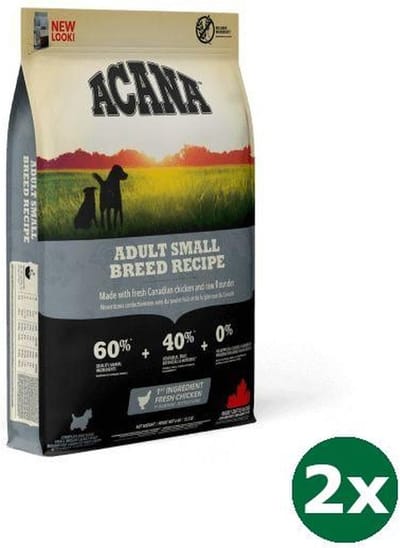 2x2 kg Acana dog adult small breed hondenvoer