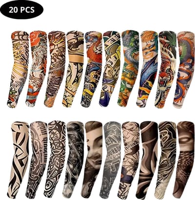 Livano Tattoo Sleeve - Voor Volwassenen - Mouw - Tatoeage - Arm Warmer - Zonbescherming - UV Beschermend - 20 Stuks