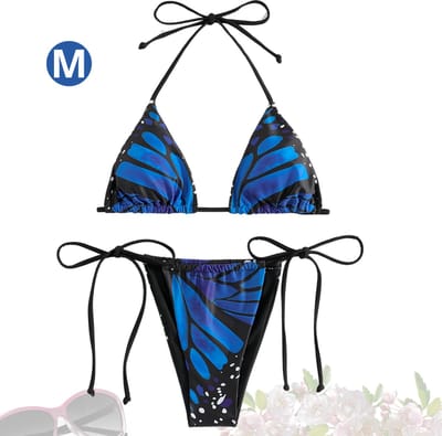 Livano Bikini Dames - Meisjes Bikini - Badpak - Push Up - Vrouwen Badkleding - Zwemmen - Sexy Set - Top & Broekje - Blauw - Maat M