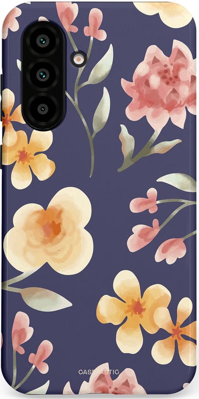 Casetastic Hoesje Geschikt voor Samsung A56 / A36 - Stijlvolle Beschermende Duo-layer Case - Bloesemnacht Marine