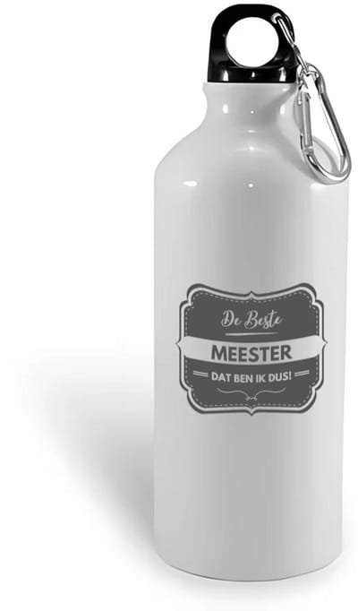 Hacebo® - De beste meester waterfles - Meester - geweldige meester - school - verjaardagscadeau - afscheidscadeau - kado - water fles - 400ML