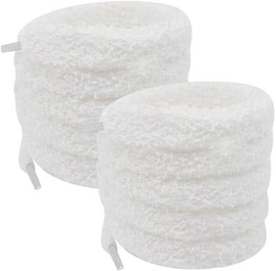 Cosensi- Schoenveters Pluche - Veters 120/130/140 cm - Veters Wit - Veters Sportschoenen - Veters Brede Katoenen - Duurzaam en Stevig