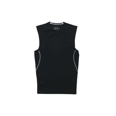 Under Armour Mouwloos Shirt met Ronde Hals Compressie Workout Heren tops Zwart 1257469-001 S gray