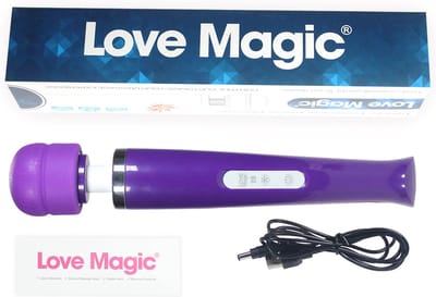 Love magic® Wand 20 standen Vibrator USB oplaadbaar en 230 Volt. draadloos / wireless.