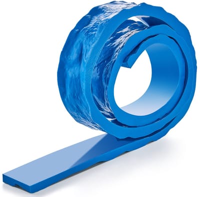 Betonstempel, 91“ X 3”, Rechthoekige Polyurethaan Steentegelstructuurmat, Naadloze Leisteen Vloerbetonstructuurhuid voor Decoratieve Buitenoppervlakken, Blauw