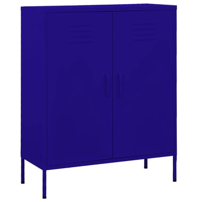 vidaXL - Opbergkast - 80x35x101,5 - cm - staal - marineblauw